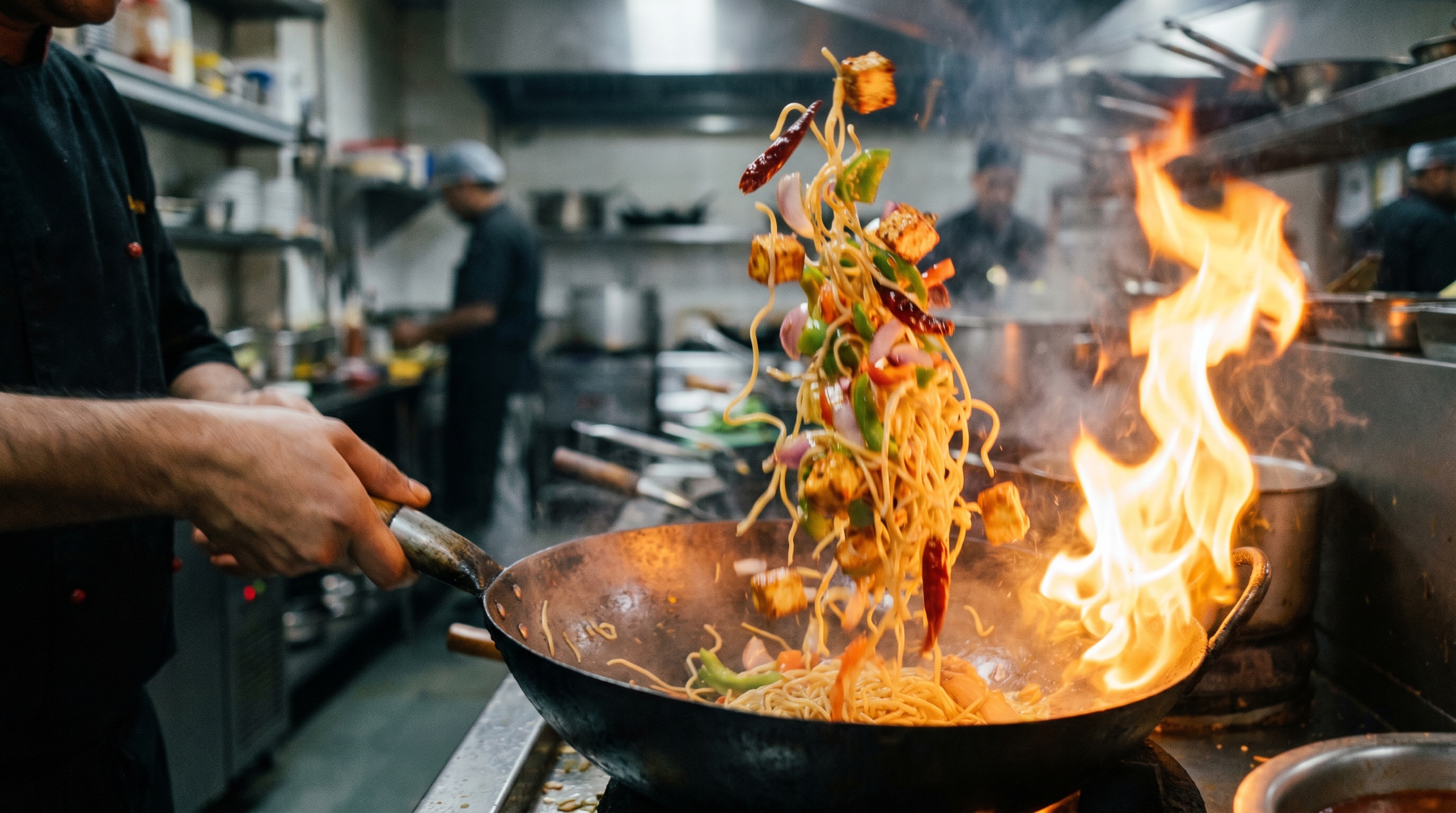 Burnt Garlic Hakka Noodles